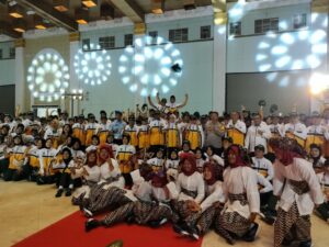 Foto : Pelepasan atlet kontingen Pekan Olahraga Nasional (PON) XXI Aceh – Sumatera Utara (Sumut) 2024 di Grand Ballroom Hotal Mesra Samarinda.